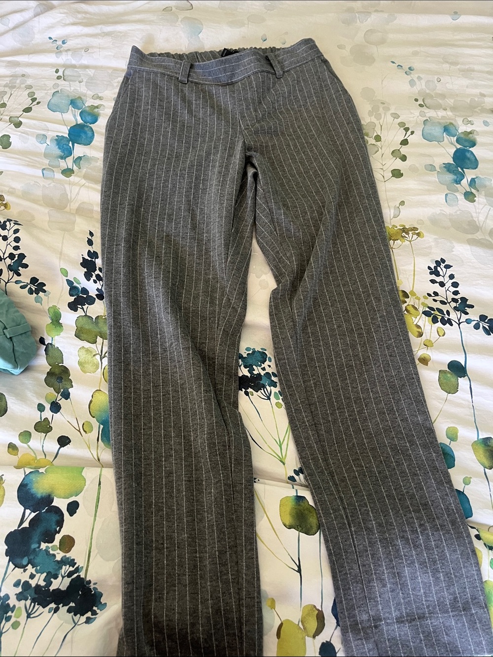 Banana Republic Gray Pinstripe Trousers